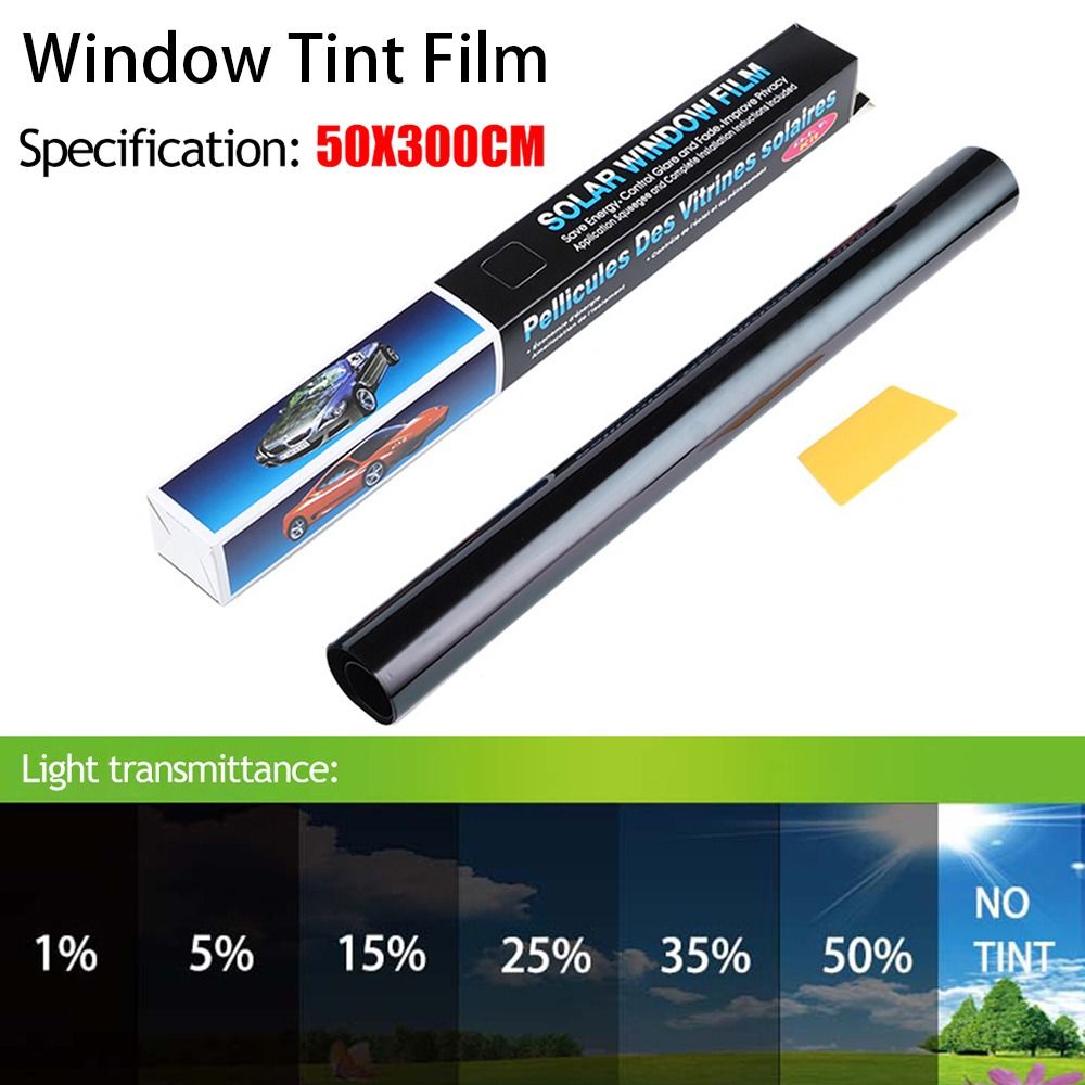 Glass Protector Auto - 50x3m Black Car Window Tint Film