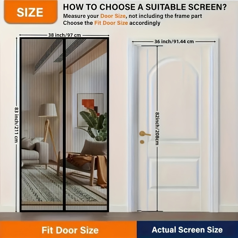 Magnetic mosquito screen door  - Privacy Screen Protector avaliação e preço